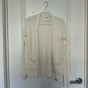Abercrombie & Fitch Women's Ivory Cardigan Sweater